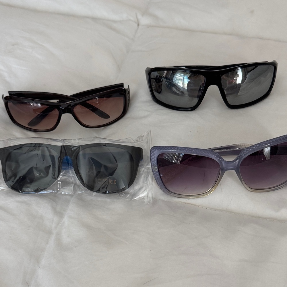 4 Women's Sunglasses - Black and Purple